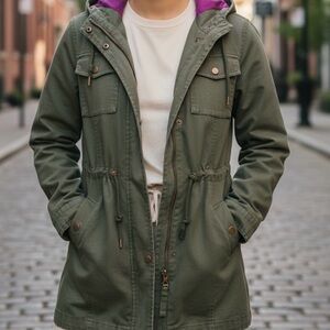 Cat & Jack Purple Jacket with Olive Trim